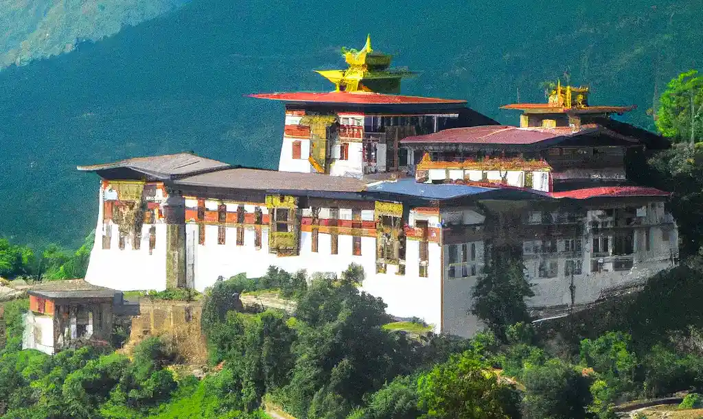 Jakar Dzong from above