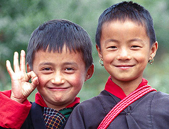 Girls in Bumthang, Bhutan by Mark Tuschman