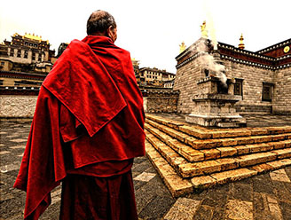 Monk in Lhasa, Tibet