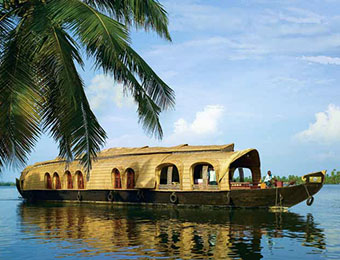Luxury houseboat cruising on Kerala backwaters