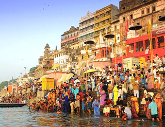 Ghats on the Ganges in Varanasi
