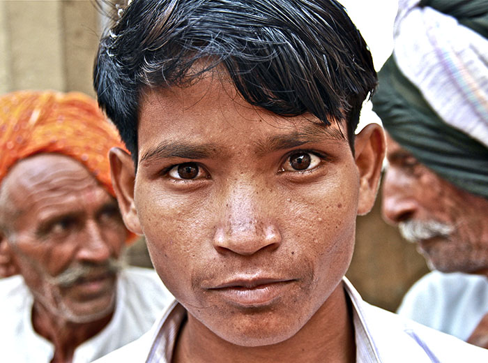 Young Indian in front of Camera
