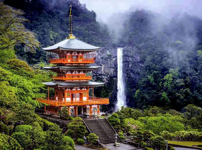 Temple on pilgrimage trail in Japan