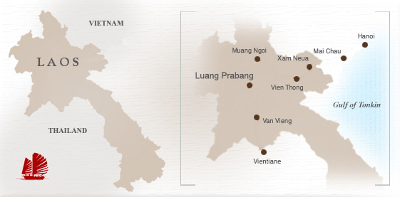 Travel Map of Laos