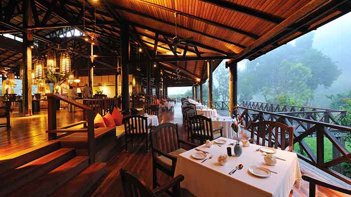 Dining terrace at Borneo Rainforest Lodge, Danum Valley, Borneo