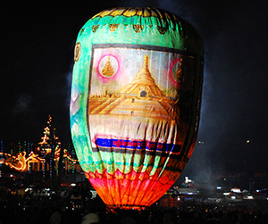 Taunggyi Hot Air (Fire) Balloon (Tazaungdaing) Festival in Taunggyi, Myanmar