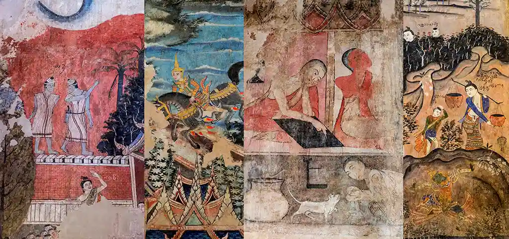 Lanna kingdom temple murals