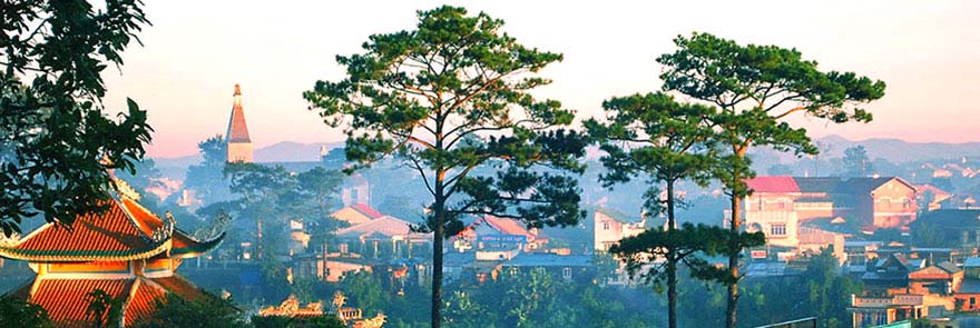 View of center valley of Dalat, Vietnam