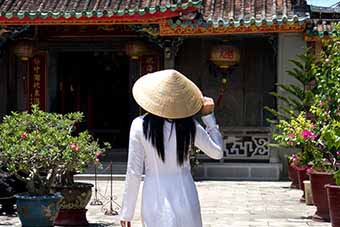Girl in Forbidden City Hue, Vietnam