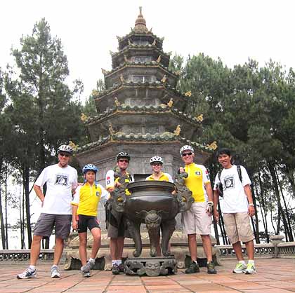 Cycling Hue at Thien Mu Pagoda