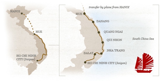 Iron Chaef Vietnam Tour Map