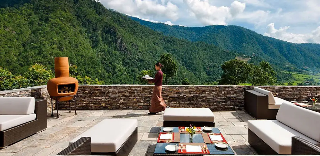 terrace amankora luxury resort, bhutan