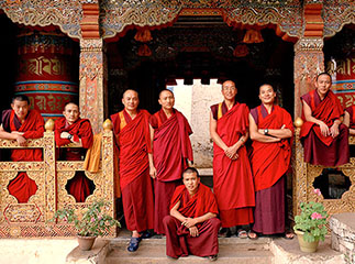 Monks at Tango Monastery in Bhutan, by Mark Tuschman