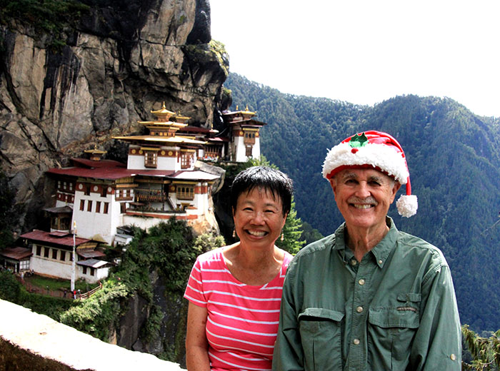 Irene and Don at Taktsang monastery