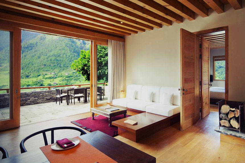 Uma Punakha room view, Bhutan