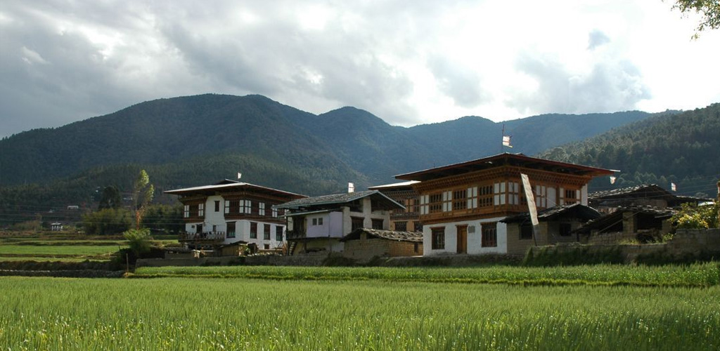 Dzong in Paro Valley, Bhutan