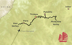 Bhutan travel Map