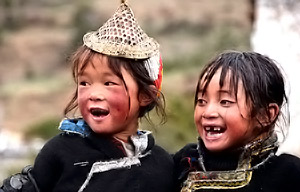 Laya kids Bhutan