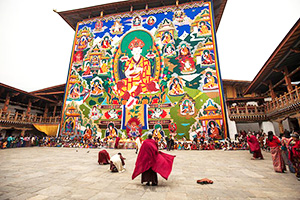 Thimpu Festival thangka unfurling
