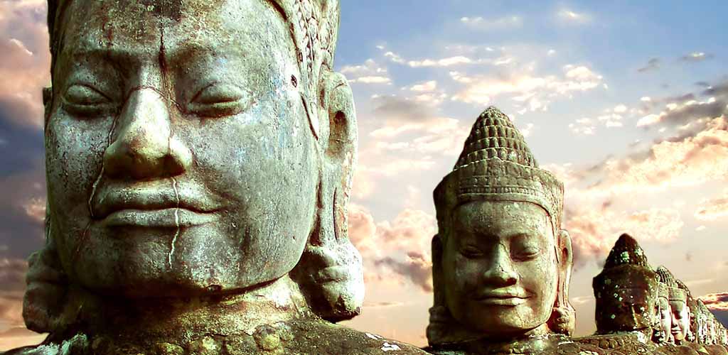 Giant stone guardians at Angkor