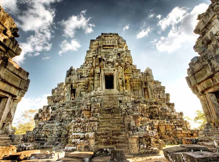 Center of Bayon temple in Angkor Thom, Cambodia