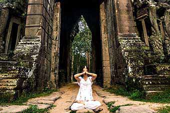 Yoga at Angkor Wat