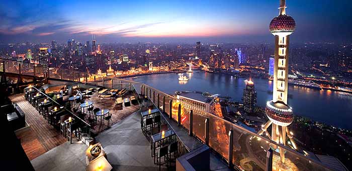 Ritz Carlton Shanghai rooftop bar Flair