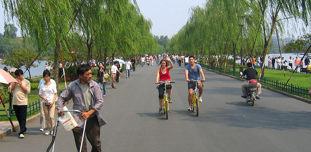 Biking tour of Hangzhou, China