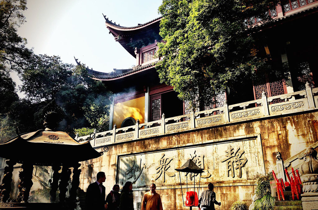 Front of Lingyin temple in Hangzhou, China