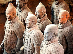 Terra Cotta warriors in Xian, China