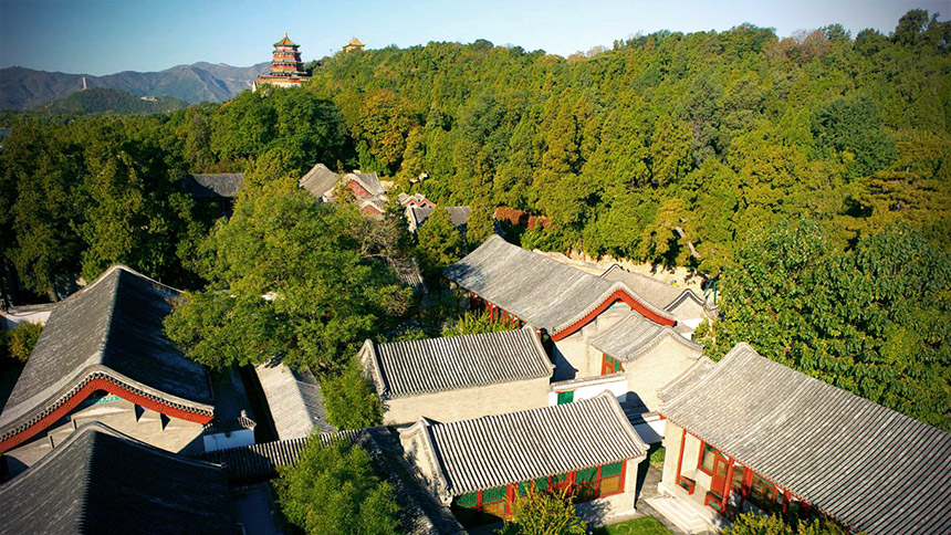 Aman  Summer palace pavilion aerial view