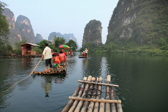 Li River bamboo raft cruise