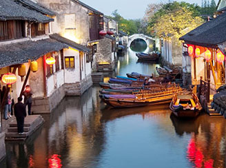 Suzhou water town canal, China