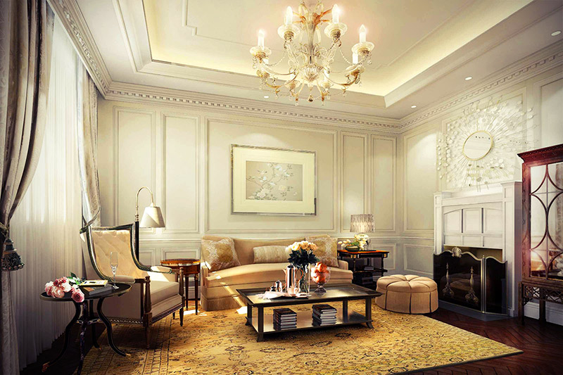 Waldorf astoria Shanghai suit living room