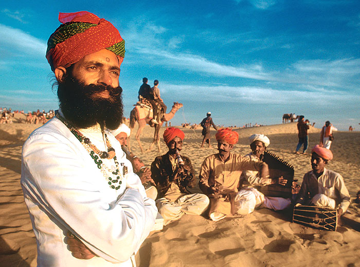 Bearded trader at Pushkar Camel Fair in India