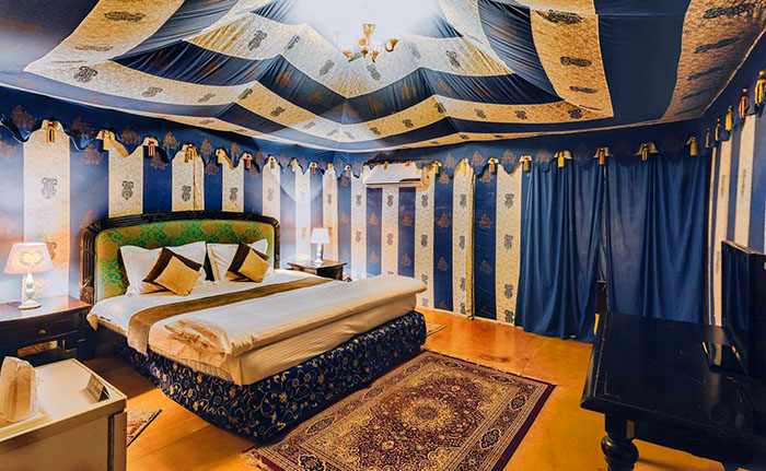 Luxury tented camp room in Pushkar