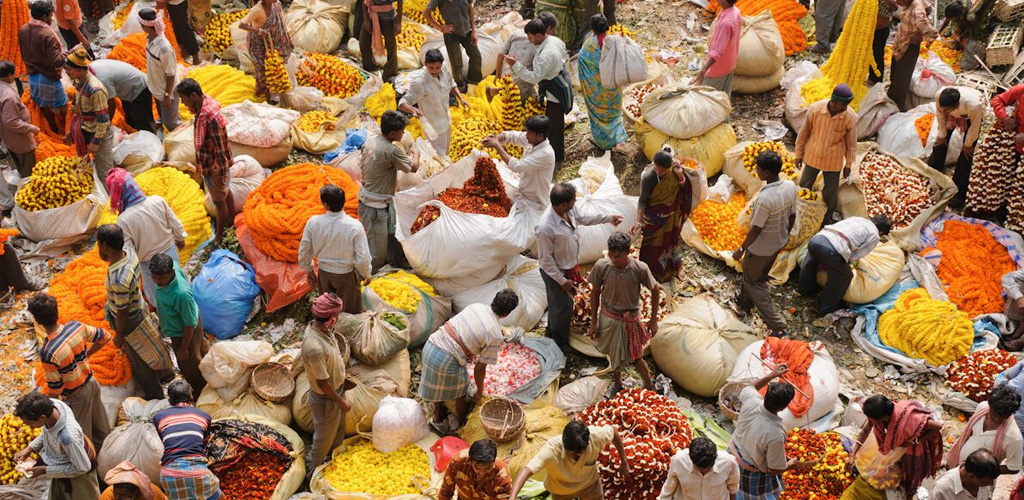 Mumbai flower market vendors