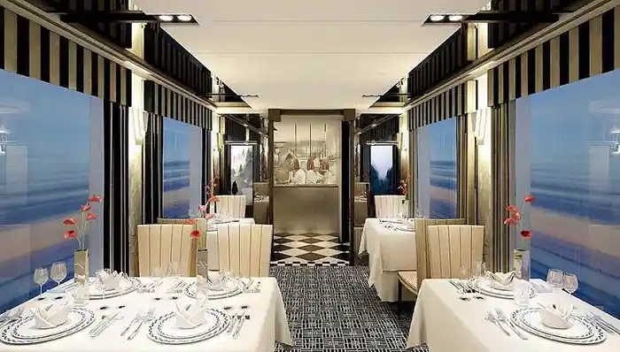 Twilight Express Mizukaze luxury dining car