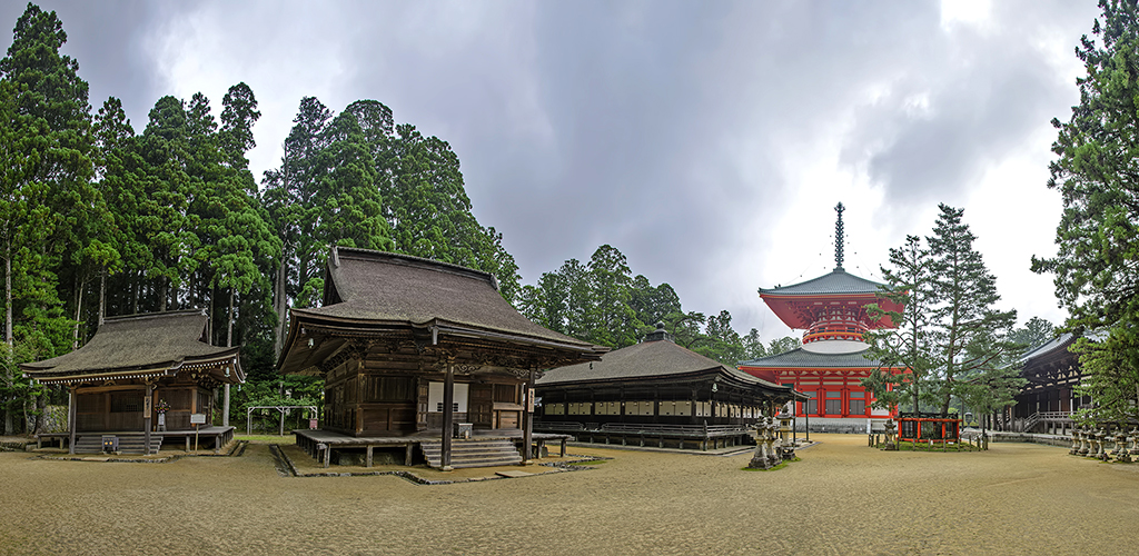 Danjo Garan temple complex in Koyasan, Mount Koya, Japan