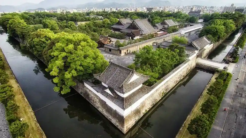 Nijo Castle Kyoto from the air