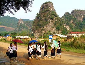 Ahka hilltribe girl near Luang Prabang, Laos