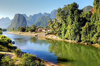 Mekong river in Laos