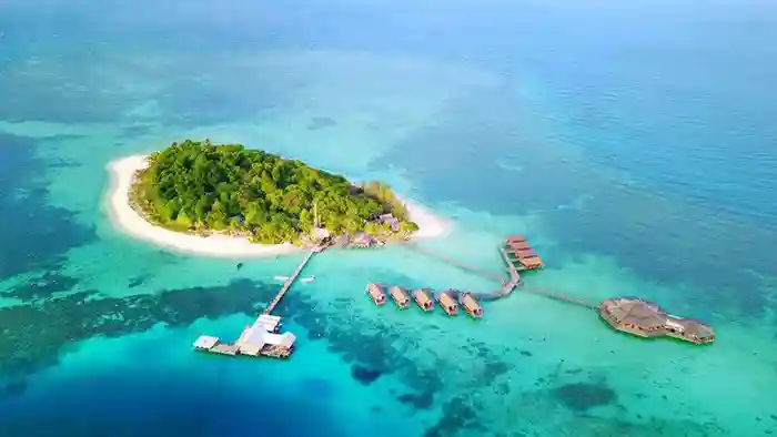 Lankayan Island Borneo from the air