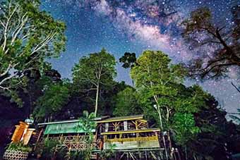 Borneo Rainforest Lodge under the stars