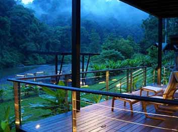 Terrace view from Borneo Rainforest Lodge in Danum Valley