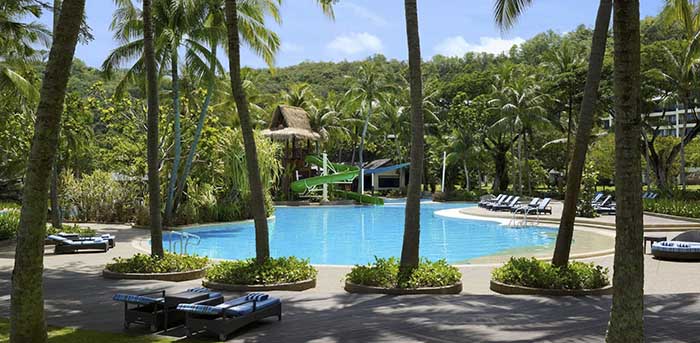 Rasa Ria Resort pool in Borneo