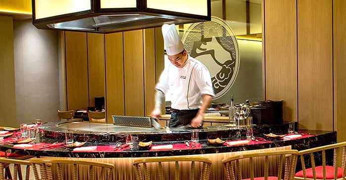 Sushi bar at Shangri-La's Rasa Ria Resort in Borneo,