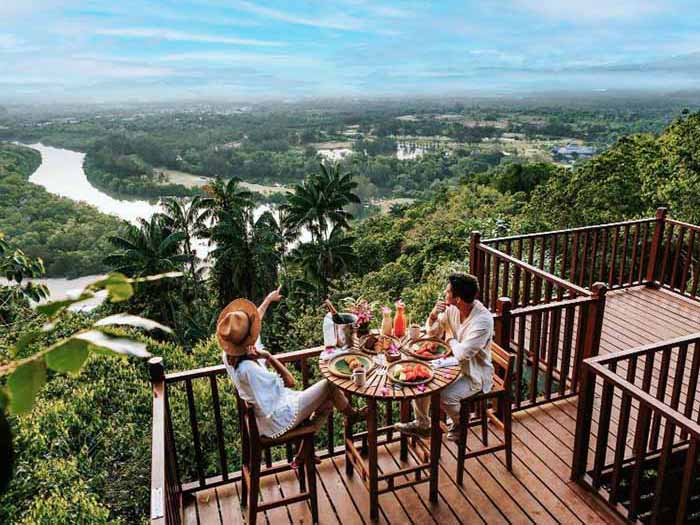 Rasa Ria Resort in Borneo room terrace with views