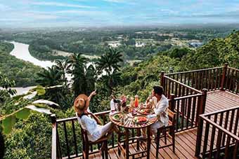 Rasa Ria Resort Borneo terrace view