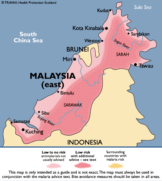 East Malaysia (Borneo) Malaria Risk Map